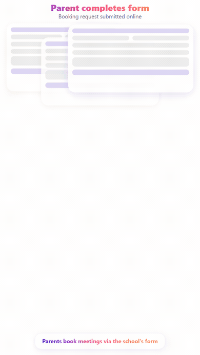 FlowMail Schools community: parent-teacher booking with live calendar and school emails